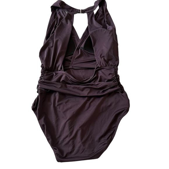 BADGLEY MISCHKA MAILLOT SLIMMING ONE PIECE DEEP PLUNGE SWIMSUIT SIZE 4 - Picture 8 of 13